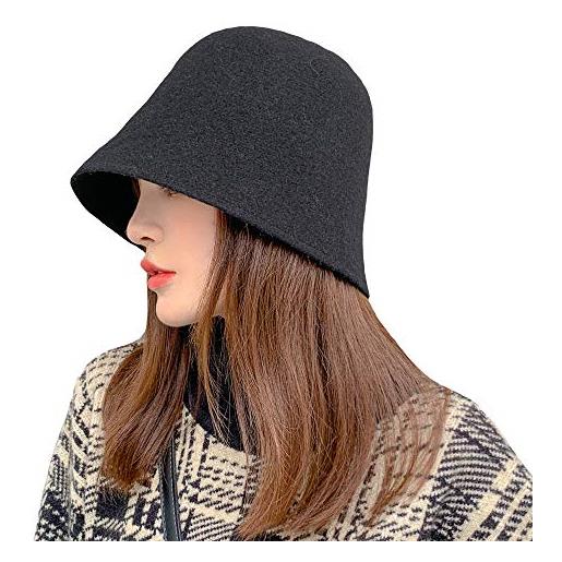 Cappello pescatore donna 50% lana e 50% nappa