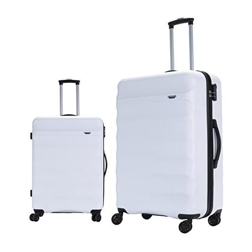 GinzaTravel valigia a-9123, bianco, 20/28, valigia