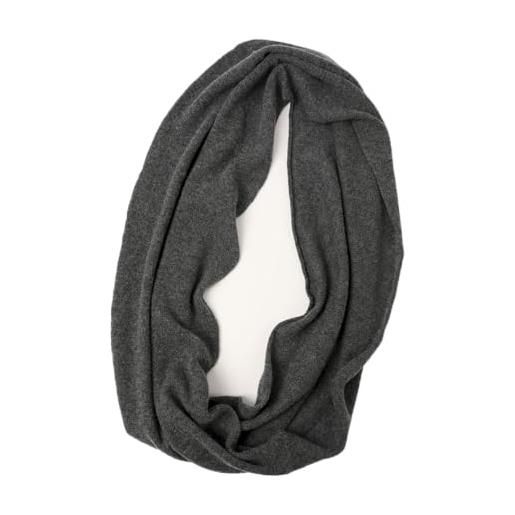 Prettystern xl scaldacollo tubolare sciarpa ad anello donna di 100% cachemire lana scialli tubolare uomo collo di cashmere a maglia unisex antracite grigio scuro