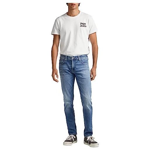 Pepe Jeans finsbury jeans, blu (denim-gx2), 31w / 30l uomo