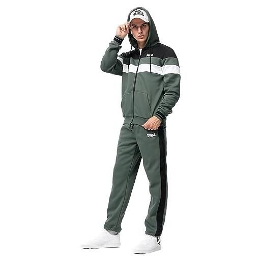 Lonsdale ardnarff track suit, olive/black/white, m uomo