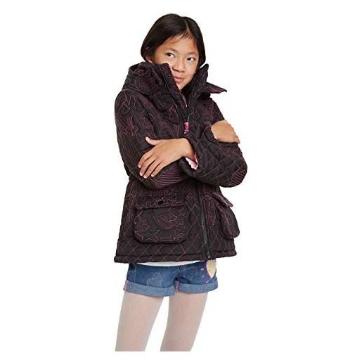 Desigual coat clementina cappotto, nero (negro 2000), 116 bambina