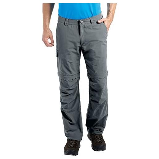 Maier sports - pantaloni da trekking da uomo in 100% poliammide, con zip per rimozione della gamba in corrispondenza del ginocchio, ad asciugatura rapida, disponibili in 12 taglie, uomo, outdoor hose zipp-off trave, marrone (teak), 27