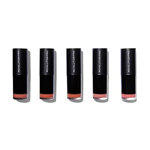 Revolution Pro, lipstick collection, collezione di rossetti, bare, 5x3.2g