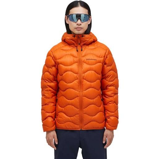 Peak Performance helium down hood jacket arancione s uomo