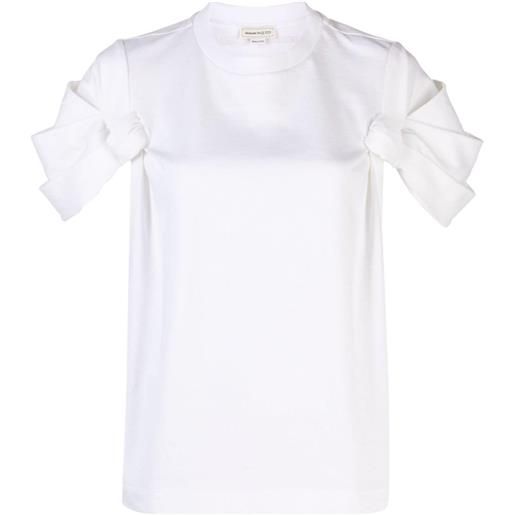 Alexander McQueen t-shirt con dettaglio a nodo - bianco