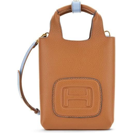 Hogan borsa shopper h-bag mini - marrone