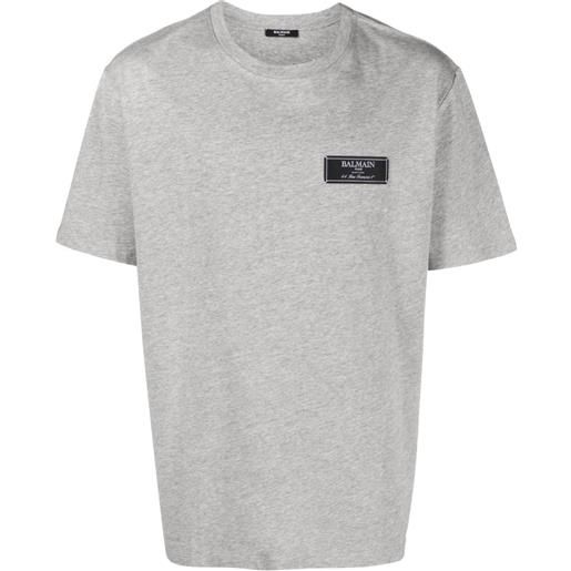 Balmain t-shirt con applicazione - grigio
