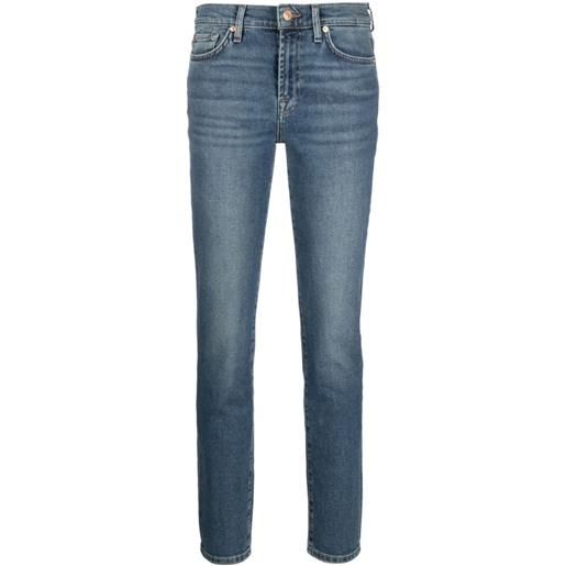7 For All Mankind jeans slim roxanne con vita media - blu