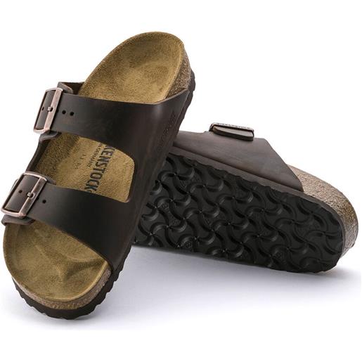 Birkenstock sandali arizona habana oiled leather unisex calzata stretta
