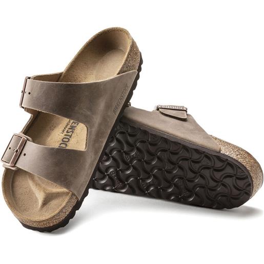 Birkenstock sandali arizona in pelle oliata tabacco brown unisex calz. Stretta
