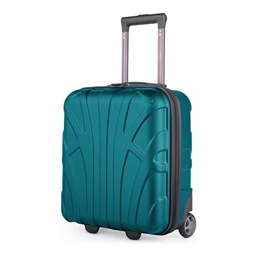 SUITLINE - valigia piccola 45x36x20 cm, bagaglio a mano easyjet in franchigia sotto il sedile, trolley da cabina leggero, 30 litri, guscio rigido in abs, verde acqua