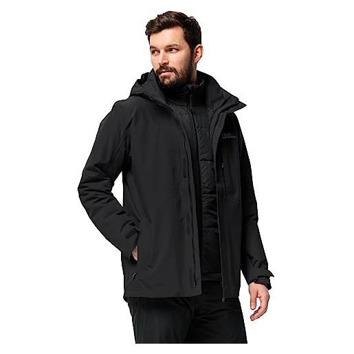 Jack Wolfskin giacca romberg 3 in 1, uomo, ebano, l