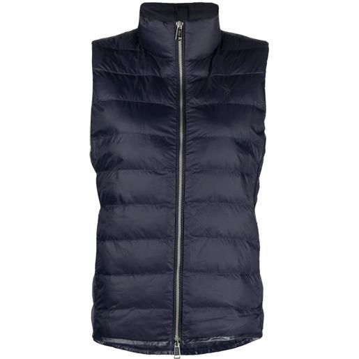 Polo Ralph Lauren gilet trapuntato polo pony con ricamo - blu