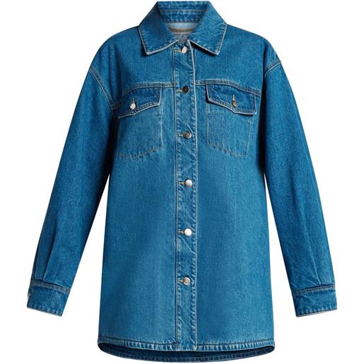 Ronny Kobo giacca denim con colletto ampio bristol - blu