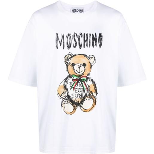 Moschino t-shirt con stampa teddy bear - bianco