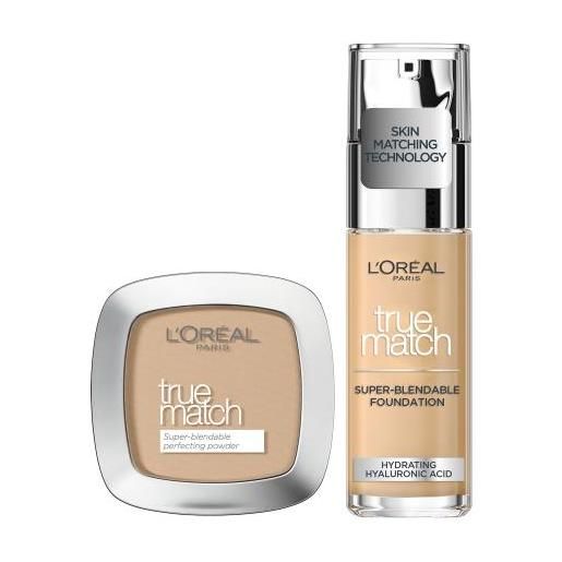 L'Oréal Paris true match super-blendable foundation cofanetti fondotinta 30 ml tonalità 2. N + cipria 9 g tonalità 4. N neutral