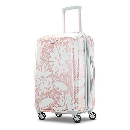 American Tourister moonlight hardside bagaglio con ruote spinner, giardini ascendenti oro rosa, carry-on 21-inch, moonlight hardside
