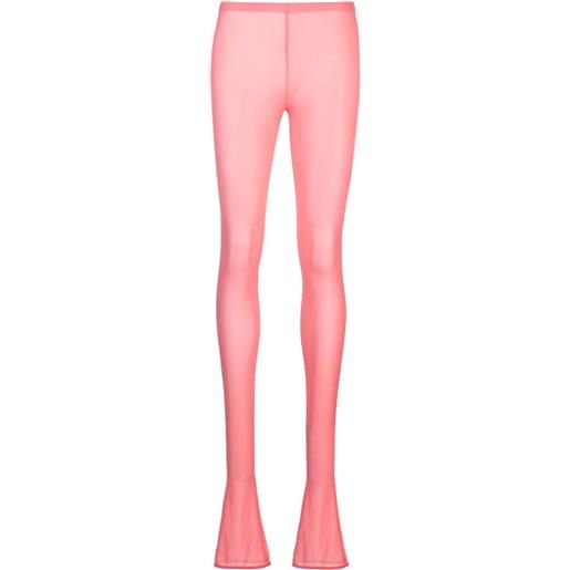 Blumarine leggings semi trasparenti - rosa