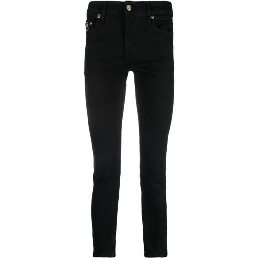 Versace Jeans Couture jeans skinny con applicazione logo - nero
