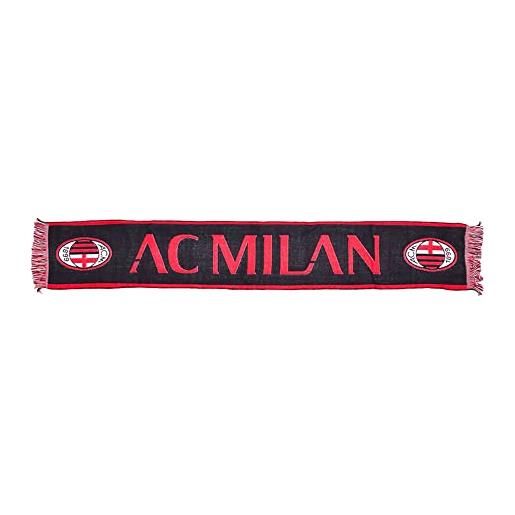 AC Milan sciarpa jacquard, prodotto ufficiale, nero