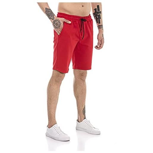 Redbridge pantaloncini da uomo shorts pantalone corto bermuda rosso m