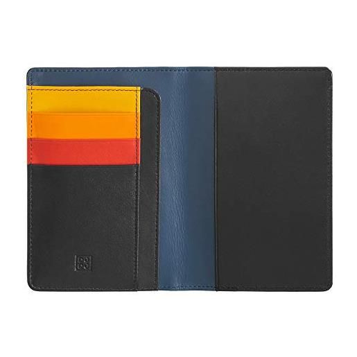Dudu porta passaporto pelle e carte di credito rfid multicolore nero
