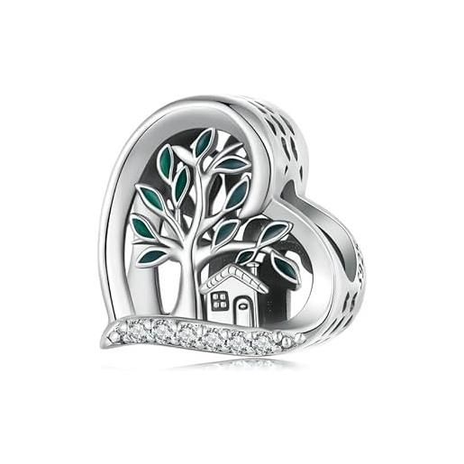 wenyin albero genealogico della vita charms argento sterling home charms fit pandora braccialetto gioielli perline regali per le donne