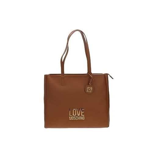 Love Moschino jc4100pp1hli0 pu love lettering tote bag, camel brown, cammello, western