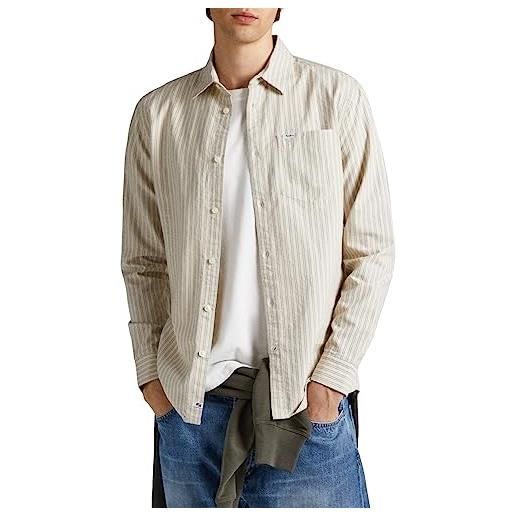 Pepe Jeans chester, camicia uomo, beige (ivory), xl