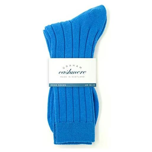 Graham Cashmere made in scotland - calze - uomo cerulean blue uk 7-9 eur 41-43