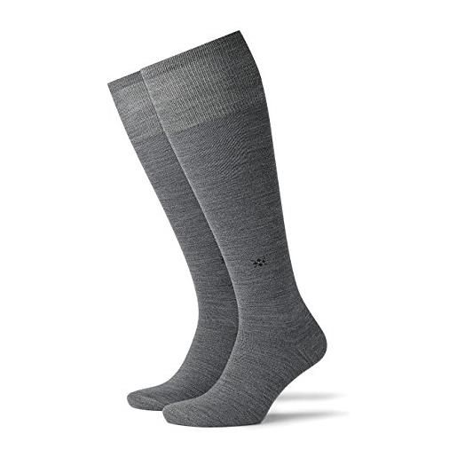 Burlington leeds - calze al ginocchio da uomo, confezione da 2 grigio scuro (3070). 40-46