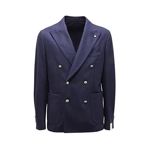 L.B.M. 1911 2643aq giacca doppiopetto uomo man wool blend jacket blue-50