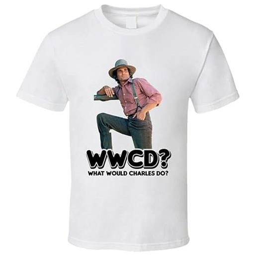 onto wwcd what would charles ingalls do little house on the prairie t shirt white camicie e t-shirt(medium)