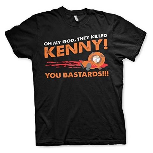 South Park licenza ufficiale they killed kenny!Uomo maglietta (nero), m