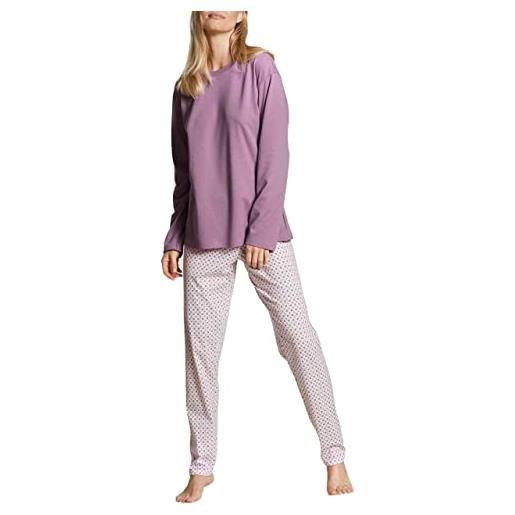 CALIDA daylight dreams - pigiama lungo da donna, grape violet, xs