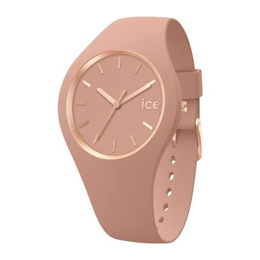 Ice-watch - ice glam brushed clay - orologio rosa da donna con cinturino in silicone - 019530 (medium)