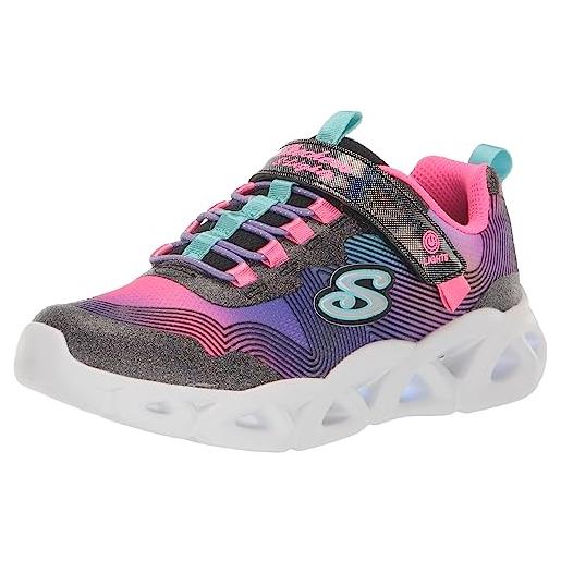 Skechers twisty brights 2.0, scarpe sportive bambine e ragazze, black mesh multi trim, 35 eu