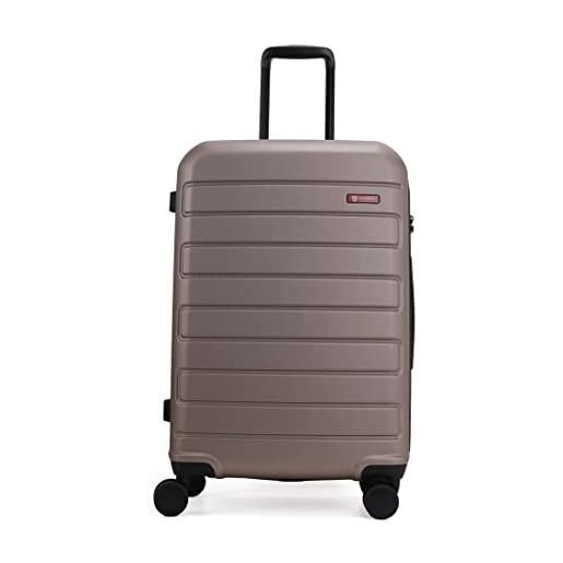 GinzaTravel valigia con 4 ruote a doppio filatore hard shell bagaglio a mano piccolo 50 pollici/medio/24 pollici/28 pollici durevole carrello da viaggio antigraffio, small: 20in(56.5*36*23cm), valigia