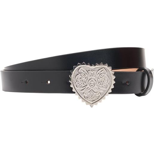 DSQUARED2 cintura open your heart in pelle 25mm