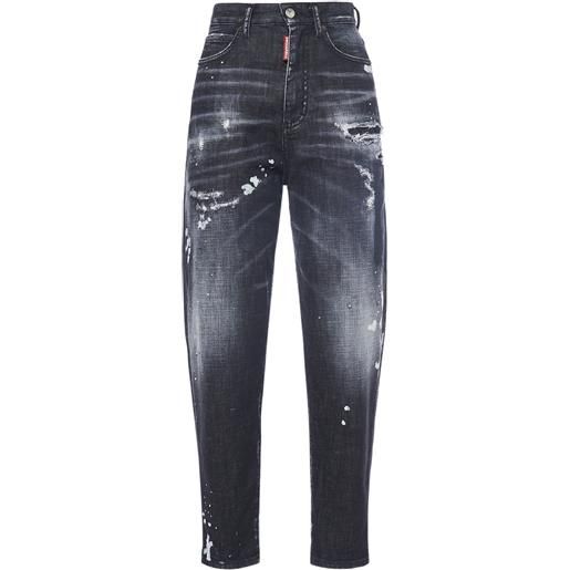 DSQUARED2 jeans cropped vita alta 80s distressed