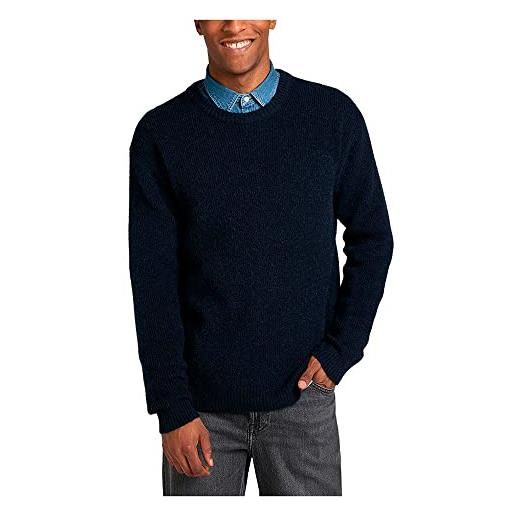 Lee seasonal crew maglione, blu (mood indigo), m uomo