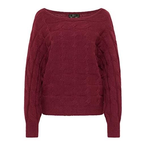 faina maglione lavorato a maglia, rosso ciliegia scuro, xl/xxl donna