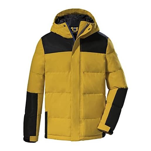 Killtec kow 207 bys qltd jckt giacca invernale con cappuccio, effetto piumino, giallo, 152 bambini e ragazzi