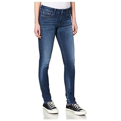 Replay new luz jeans, 009 blu medio, 25w / 30l donna