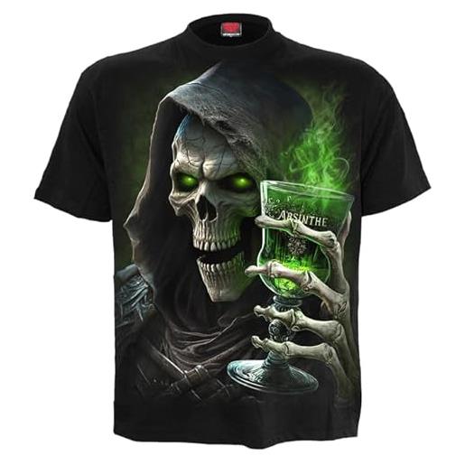 Spiral - sleigher - agl - t-shirt nera regular per uomo - xxl