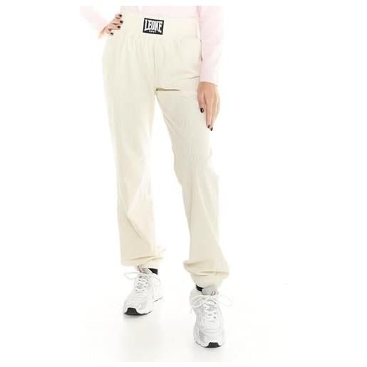LEONE - pantaloni da tuta in velluto a coste donna leisure - whisper white (166), m