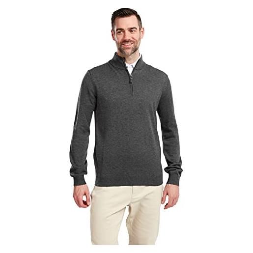 FootJoy wool blend half zip pullover gilet, grigio (gris 90139), medium uomo