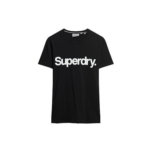Superdry core logo classic tee t-shirt, nero, l uomo