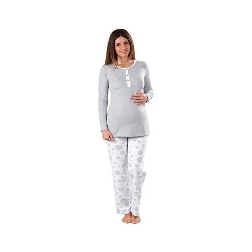 Premamy - pigiama premaman in cotone per donna (eu xxl)